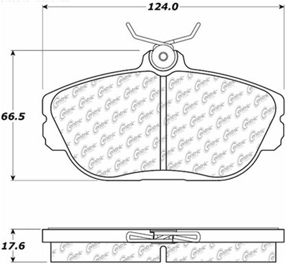 Centric Parts Disc Brake Pad Set with Advanced Ceramic Compounds for Daily Driving