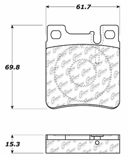Centric Parts Disc Brake Pad Set with Advanced Ceramic Compounds 103.06030