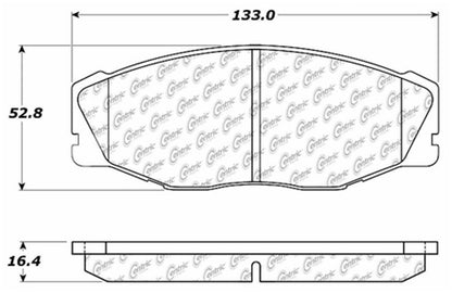 Centric Parts Disc Brake Pad Set with Advanced Ceramic Compounds for Daily Driving