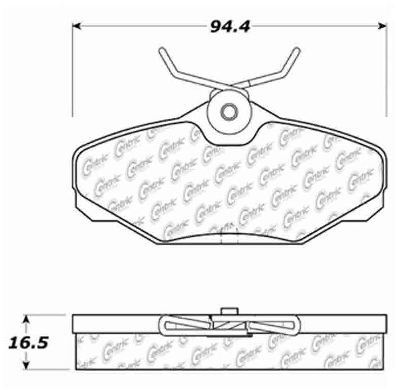 Centric Parts Disc Brake Pad Set with Advanced Ceramic Compounds for Daily Driving 103.06100