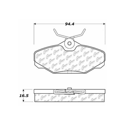 Centric Parts Disc Brake Pad Set with Advanced Ceramic Compounds for Daily Driving 103.06100