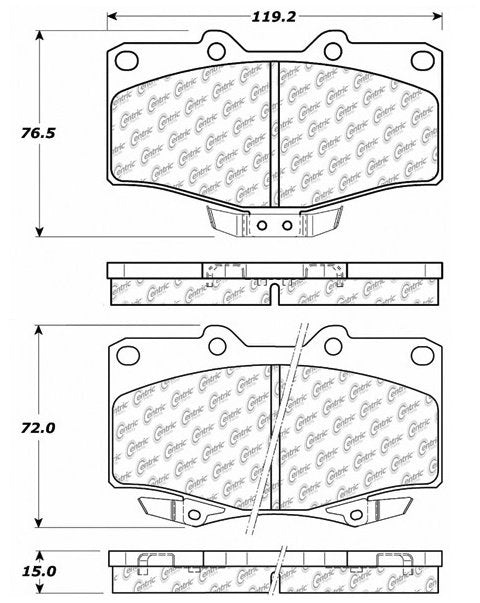 Centric Parts Disc Brake Pad Set Ceramic with Shims for 1991-1996 Toyota 4Runner, 1993-1998 T100 103.06110