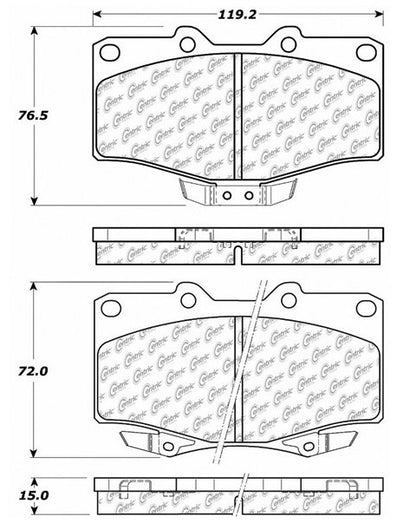 Centric Parts Disc Brake Pad Set Ceramic with Shims for 1991-1996 Toyota 4Runner, 1993-1998 T100 103.06110