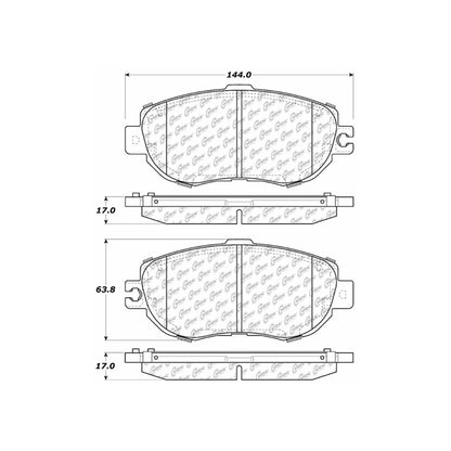 Centric Parts Disc Brake Pad Set with Ceramic Compound and Shims for 1993-1994 Lexus LS400 103.06120