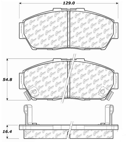Centric Parts Disc Brake Pad Set Ceramic with Shims for 1993-2001 Acura Integra Honda Civic 103.06170