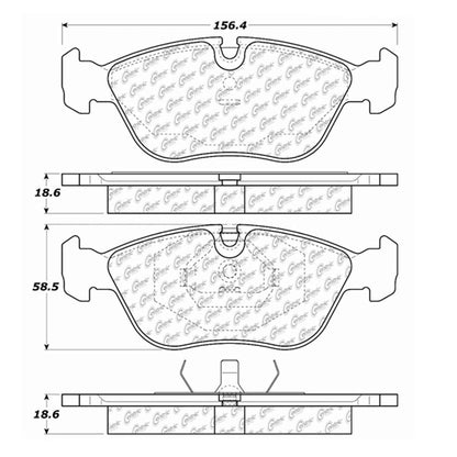 Centric Parts Disc Brake Pad Set Ceramic with Shims for 1993-1997 Volvo 850, 1998-2004 Volvo C70, 1998-2000 Volvo S70, 1998-2000 Volvo V70 103.06180