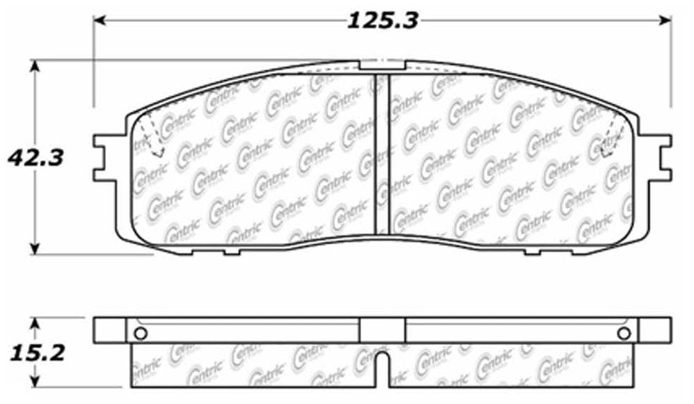 Centric Parts Disc Brake Pad Set C-Tek Ceramic with Shims for 1986 Toyota Celica, 1992-1984 Cressida, 1992-1986 Supra 103.06220