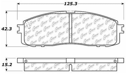 Centric Parts Disc Brake Pad Set C-Tek Ceramic with Shims for 1986 Toyota Celica, 1992-1984 Cressida, 1992-1986 Supra 103.06220
