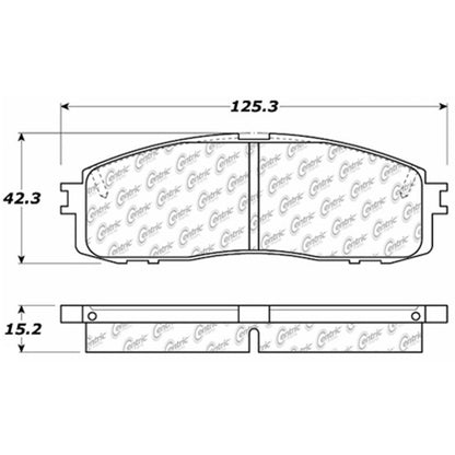 Centric Parts Disc Brake Pad Set C-Tek Ceramic with Shims for 1986 Toyota Celica, 1992-1984 Cressida, 1992-1986 Supra 103.06220