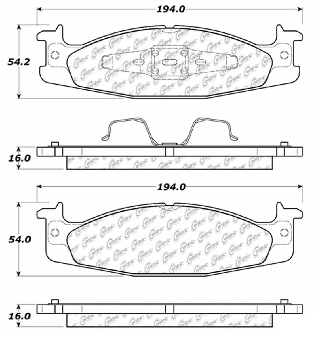 Centric Parts Disc Brake Pad Set Ceramic with Shims for Ford Bronco 1994-2003 103.06320