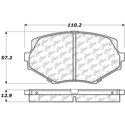 Centric Parts Disc Brake Pad Set C-Tek Ceramic with Shims for 1994-2002 Mazda Miata 103.06350
