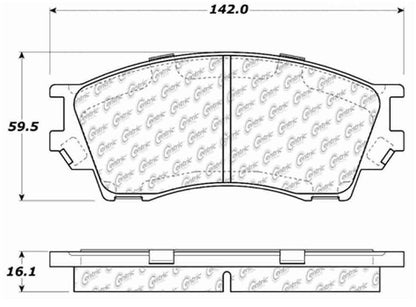 Centric Parts Disc Brake Pad Set Ceramic with Shims for 1995-2002 Mazda Millenia 103.06430