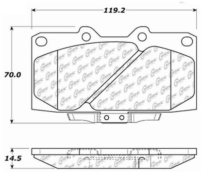 Centric Parts Disc Brake Pad Set Ceramic with Shims for 1989-1996 Nissan 300ZX 103.06470