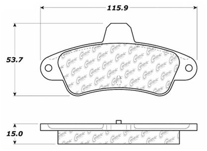 Centric Parts Disc Brake Pad Set Ceramic with Shims for 2000-1995 Ford Contour Mystique 2000-1999 Mercury Cougar 103.06610