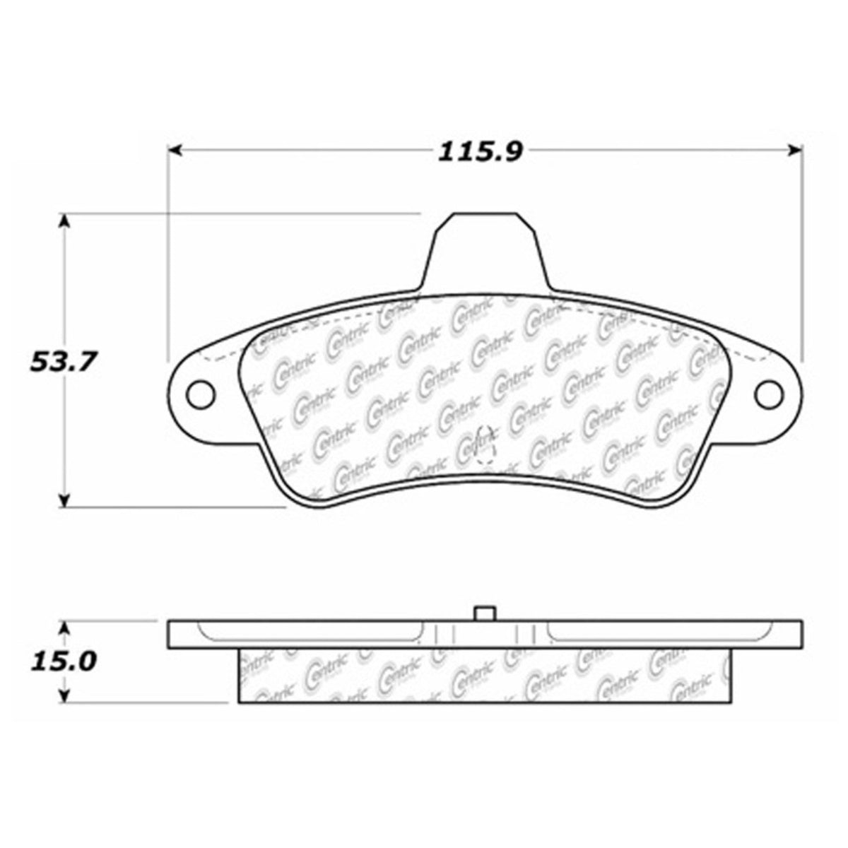 Centric Parts Disc Brake Pad Set Ceramic with Shims for 2000-1995 Ford Contour Mystique 2000-1999 Mercury Cougar 103.06610