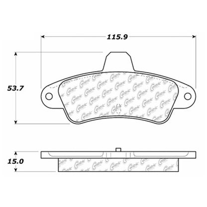 Centric Parts Disc Brake Pad Set Ceramic with Shims for 2000-1995 Ford Contour Mystique 2000-1999 Mercury Cougar 103.06610