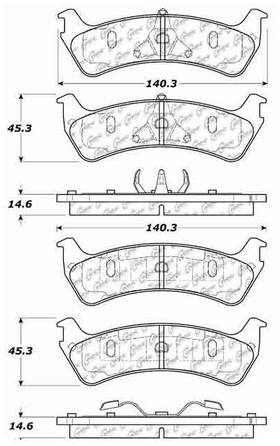 Centric Parts Disc Brake Pad Set Ceramic with Shims for 2001-1995 Ford Explorer 103.06670