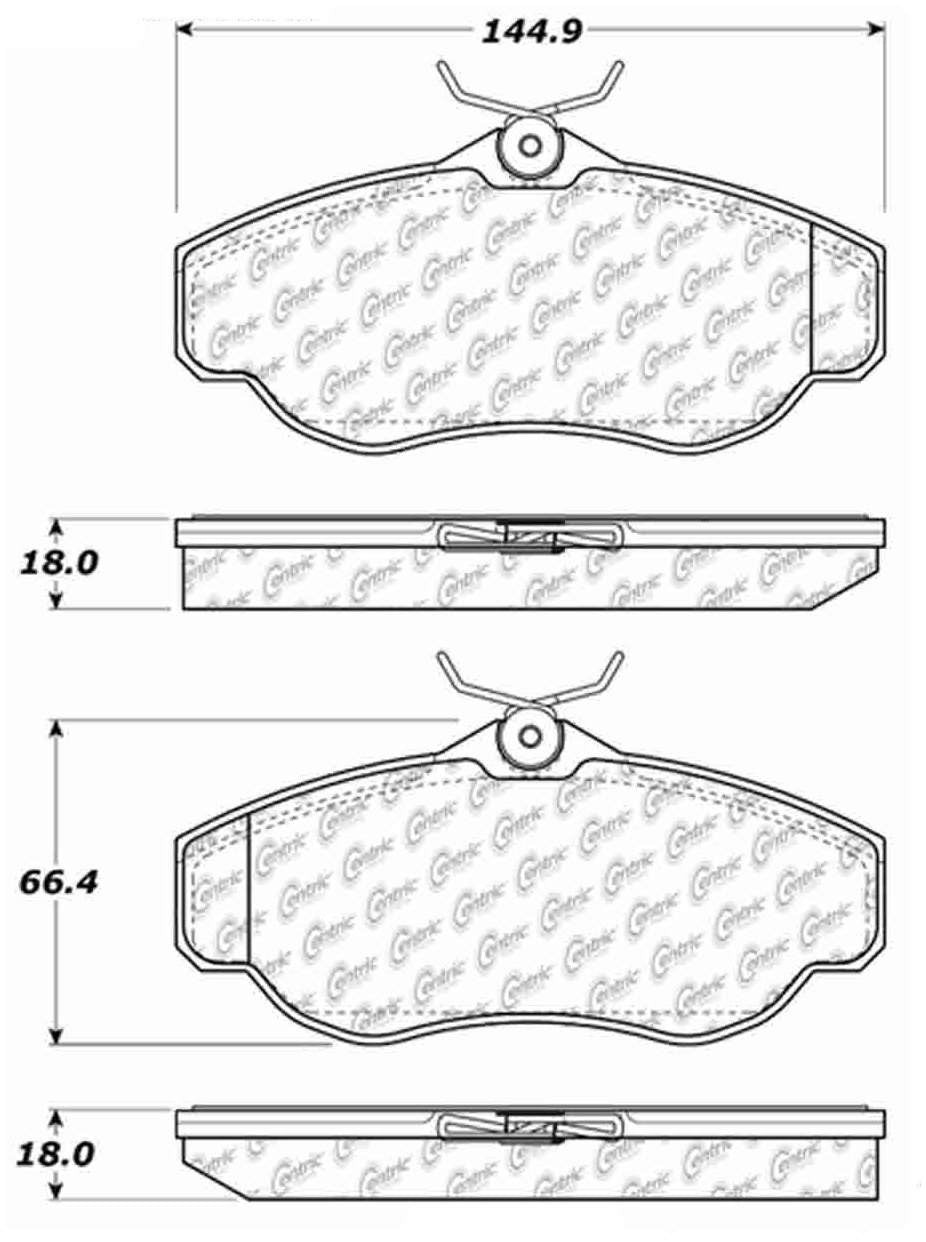 Centric Parts Disc Brake Pad Set C-Tek Ceramic with Shims for 1995-2004 Land Rover Discovery Range Rover 103.06760