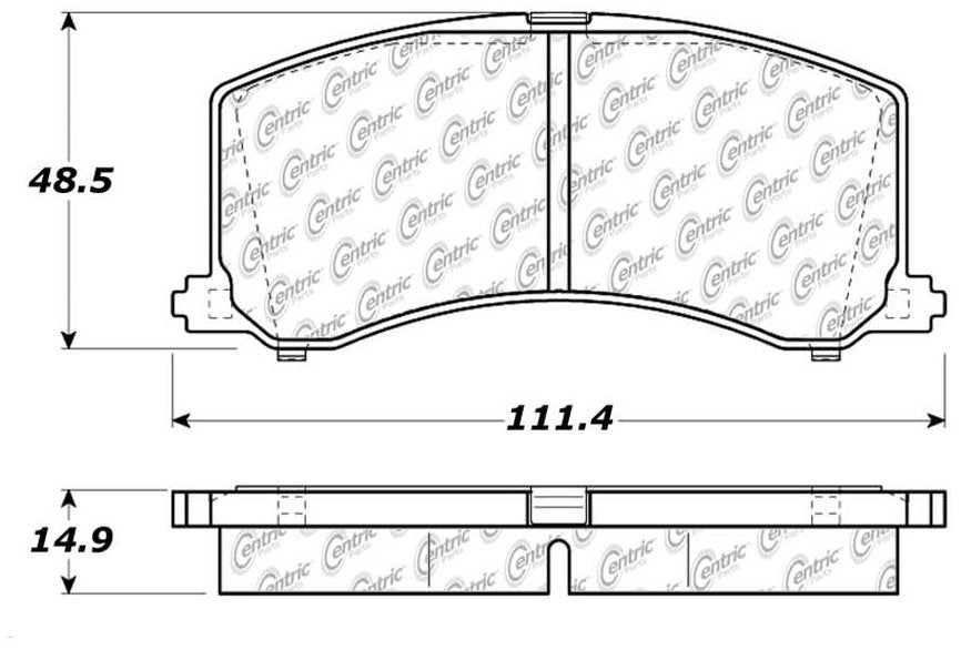 Centric Parts Disc Brake Pad Set C-Tek Ceramic with Shims for 1995-2002 Suzuki Esteem 103.06770