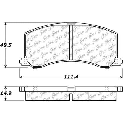 Centric Parts Disc Brake Pad Set C-Tek Ceramic with Shims for 1995-2002 Suzuki Esteem 103.06770