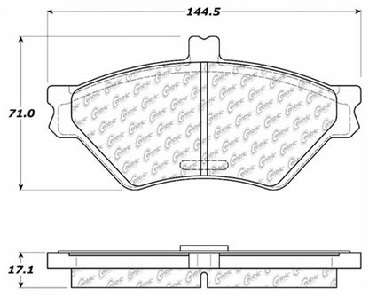 Centric Parts Disc Brake Pad Set C-Tek Ceramic with Shims for 1995-1997 Ford Crown Victoria Lincoln Town Car Mercury Grand Marquis 103.06780