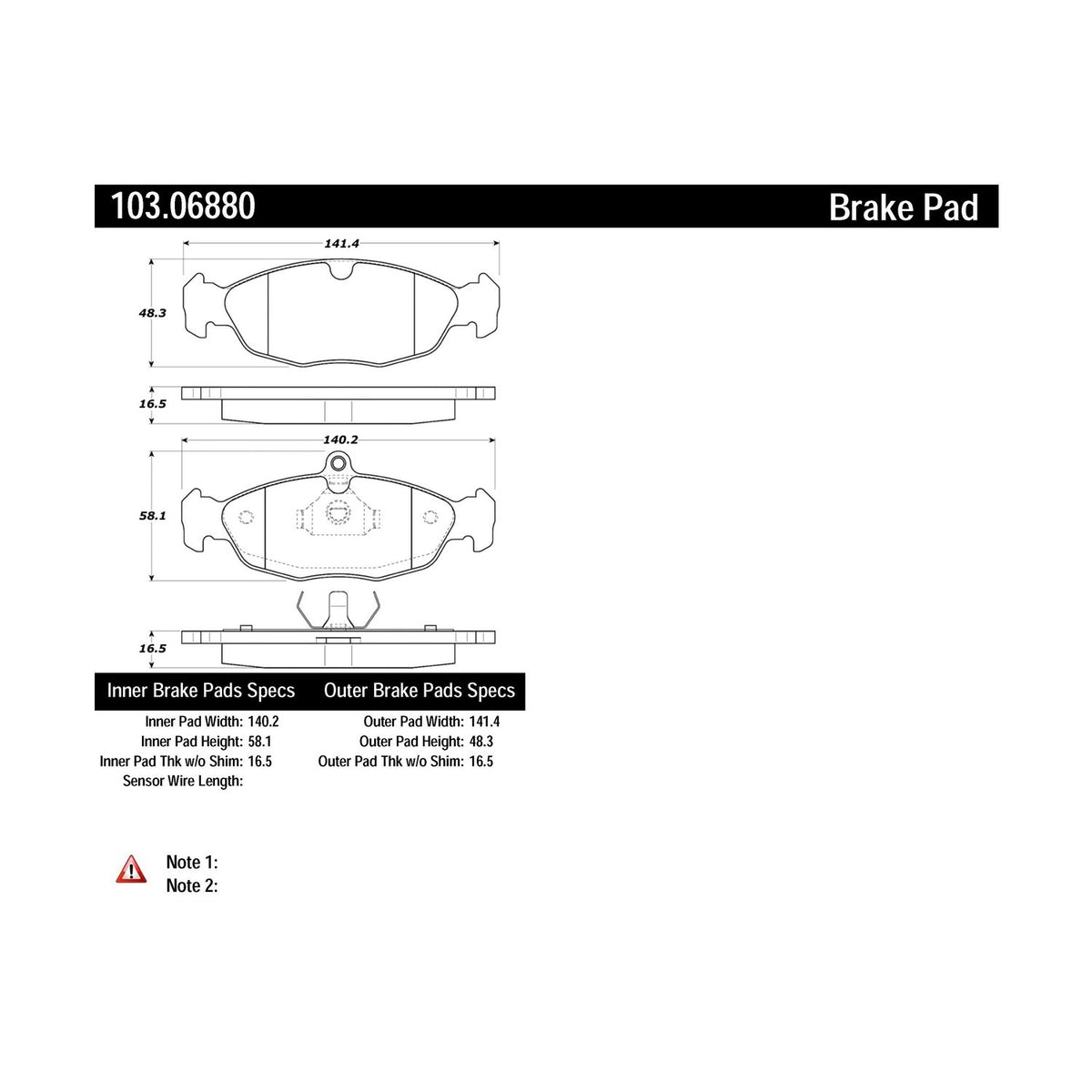 Centric Parts Disc Brake Pad Set Ceramic with Shims for 1994-2010 Chevrolet, 1997-1998 Aston Martin DB7 103.06880