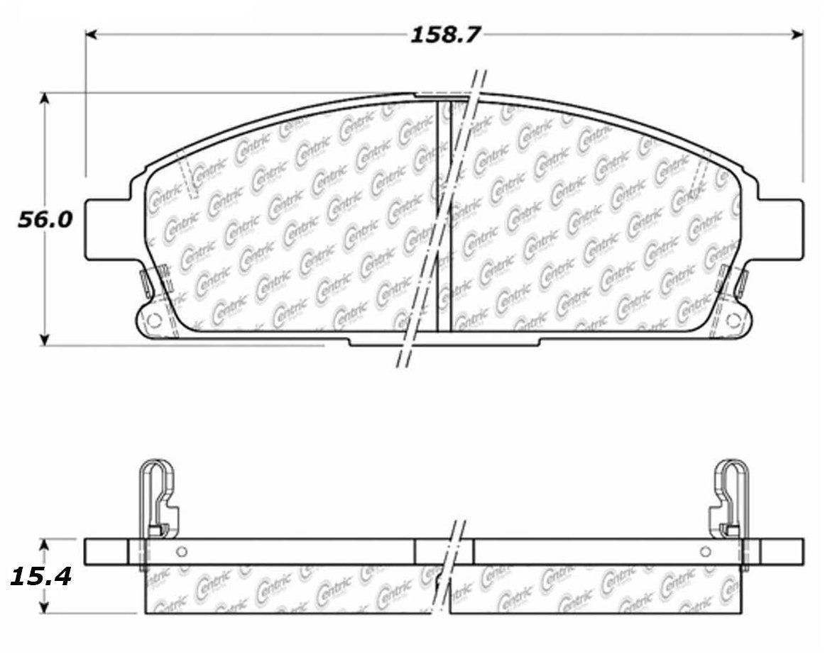 Centric Parts Disc Brake Pad Set C-Tek Ceramic with Shims for 2003-2006 Acura MDX 103.06910