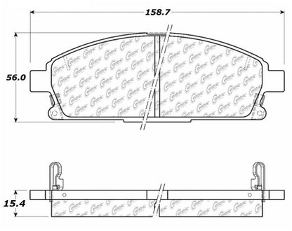 Centric Parts Disc Brake Pad Set C-Tek Ceramic with Shims for 2003-2006 Acura MDX 103.06910