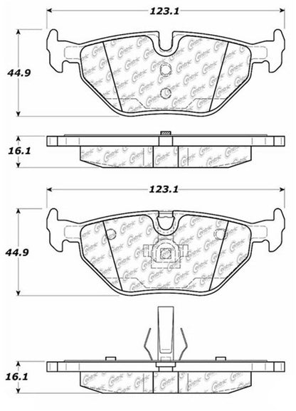 Centric Parts Disc Brake Pad Set Ceramic with Shims for BMW 1999-2005 103.06920