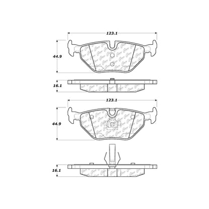 Centric Parts Disc Brake Pad Set Ceramic with Shims for BMW 1999-2005 103.06920