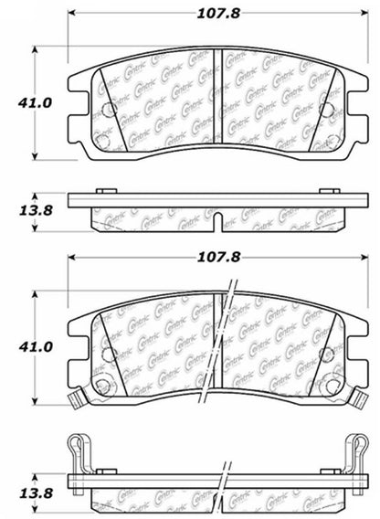 Centric Parts Disc Brake Pad Set Ceramic with Shims for 2004-2010 Buick and Chevrolet 103.06980