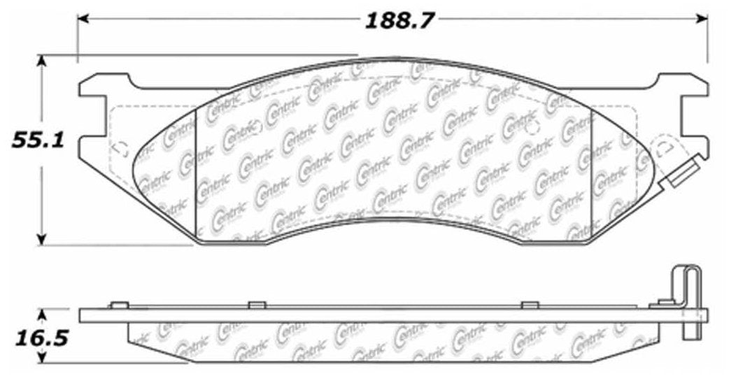 Centric Parts Disc Brake Pad Set Ceramic with Shims for 1998-2003 Dodge B1500, 2001-2006 Ram 1500, 2002-2007 Ford F-150 103.07020