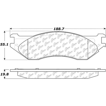 Centric Parts Disc Brake Pad Set Ceramic with Shims for Dodge Ram 1500 2006-2008, Ram 2500 2001-2008, Ram 3500 2001-2008, Ram 4000 2001-2005 103.07021