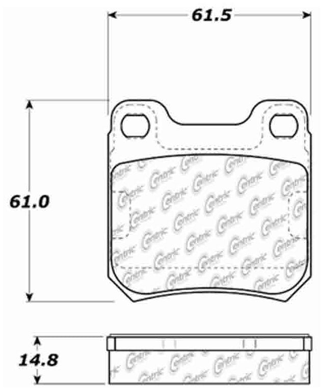 Centric Parts Disc Brake Pad Set C-Tek Ceramic with Shims for 2001-1997 Cadillac Catera 103.07090