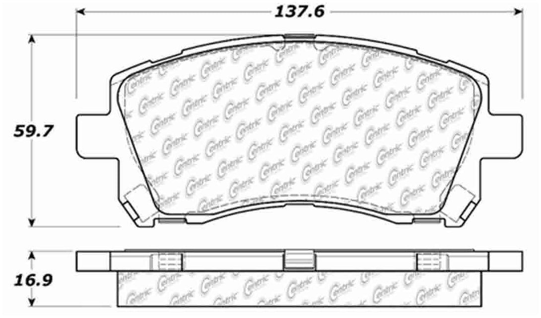 Centric Parts Disc Brake Pad Set Ceramic with Shims for 2000-2003 Subaru Forester Impreza Legacy Outback 103.07210