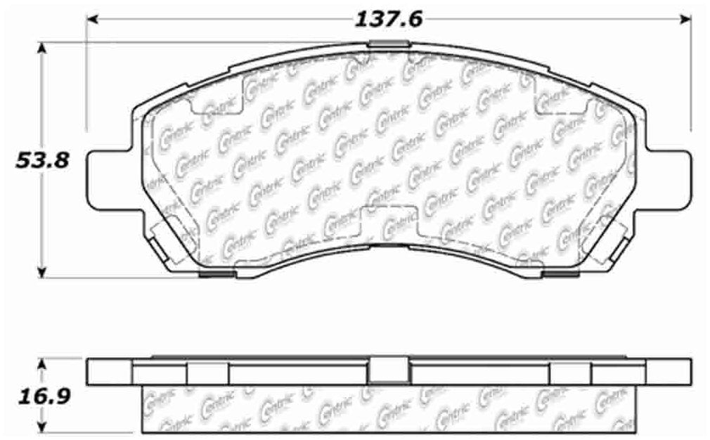 Centric Parts Disc Brake Pad Set C-Tek Ceramic with Shims for 1997-2001 Subaru Impreza Legacy 103.07220