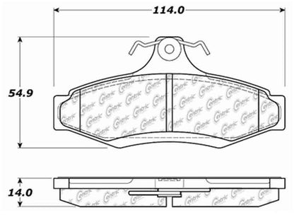 Centric Parts Disc Brake Pad Set Ceramic with Shims for 1999-2002 Daewoo Leganza Nubira Mitsubishi Diamante 103.07240