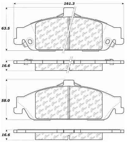 Centric Parts Disc Brake Pad Set C-Tek Ceramic with Shims for 2005-2004 Chevrolet Classic, 2003-1997 Malibu