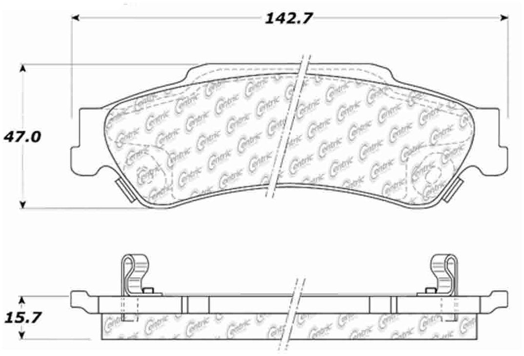Centric Parts Disc Brake Pad Set Ceramic with Shims for 1997-2005 Chevrolet Blazer, S10, GMC Jimmy, Sonoma, Isuzu Hombre, Oldsmobile Bravada 10307290