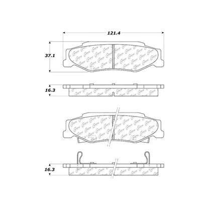 Centric Parts Disc Brake Pad Set Ceramic with Shims for 2004-2009 Cadillac XLR 1997-2013 Chevrolet Corvette 103.07320