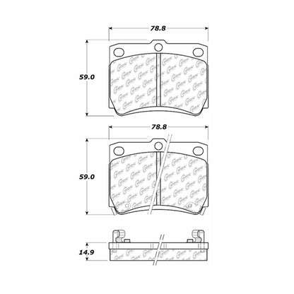 Centric Parts Disc Brake Pad Set C-Tek Ceramic with Shims for 1997-2004, 2006-2007 Mitsubishi Montero Sport 103.07330