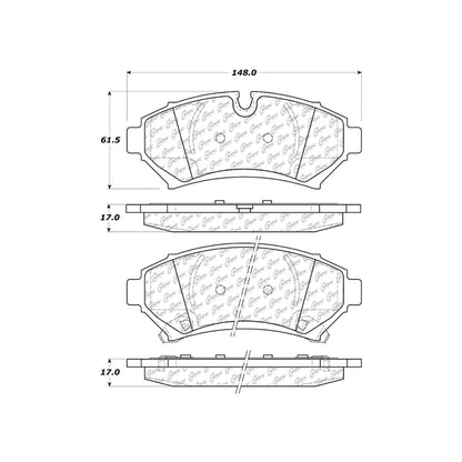 Centric Parts Disc Brake Pad Set C-Tek Ceramic with Shims for 1998-2003 Cadillac Seville 103.07530