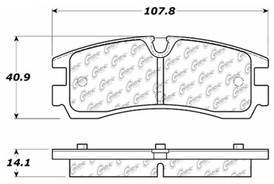 Centric Parts Disc Brake Pad Set C-Tek Ceramic with Shims for 1998-2003 Cadillac Seville 103.07540