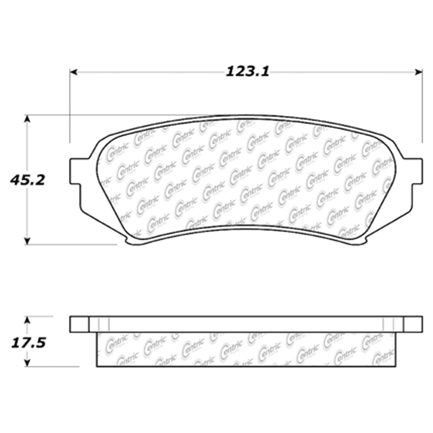 Centric Parts Disc Brake Pad Set C-Tek Ceramic with Shims for 2007-1998 Lexus LX470 Toyota Land Cruiser 103.07730