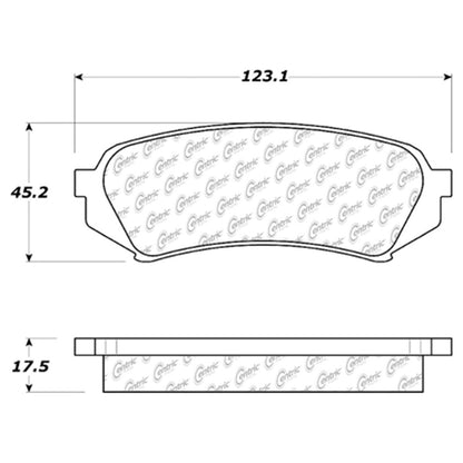 Centric Parts Disc Brake Pad Set C-Tek Ceramic with Shims for 2007-1998 Lexus LX470 Toyota Land Cruiser 103.07730