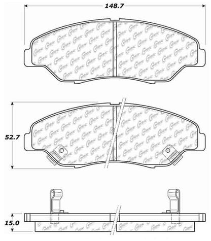 Centric Parts Disc Brake Pad Set Ceramic with Shims for 1998-2002 Kia Sportage 103.07740
