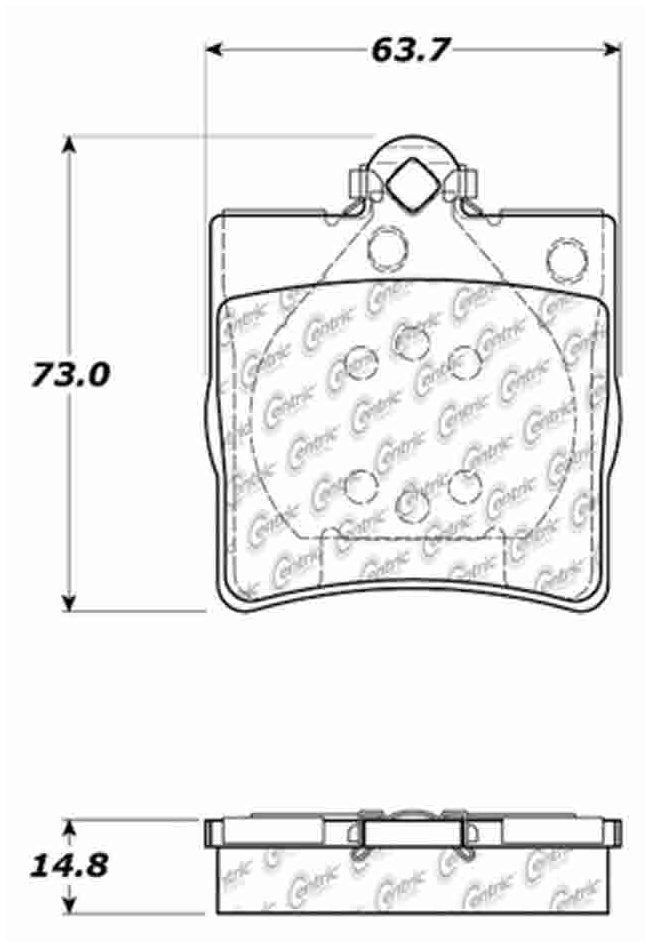 Centric Parts Disc Brake Pad Set Ceramic with Shims for 2004-2008 Chrysler Crossfire 1999-2005 Mercedes-Benz C230 103.07790