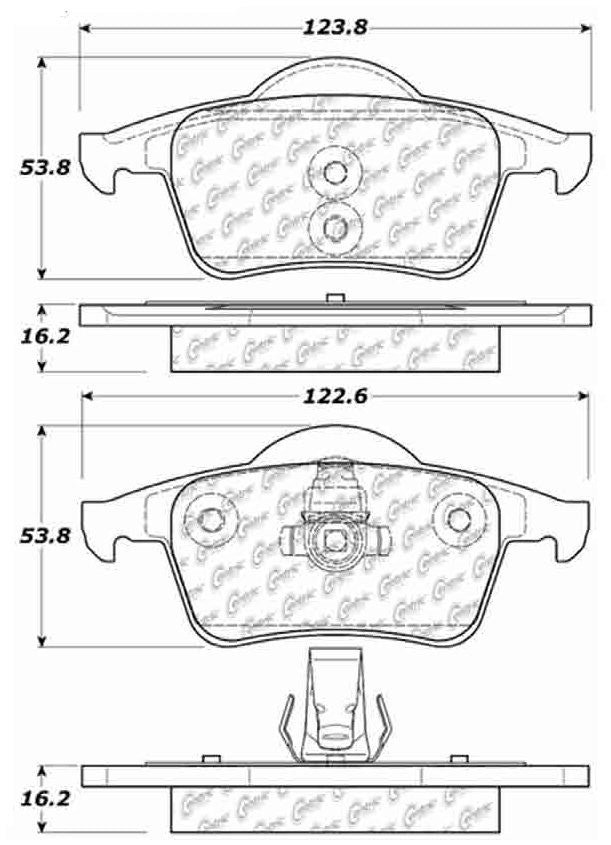 Centric Parts Disc Brake Pad Set Ceramic with Shims for 2001-2009 Volvo S60 103.07950