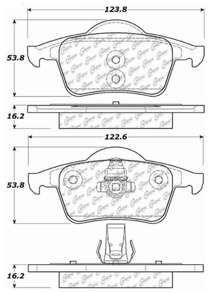 Centric Parts Disc Brake Pad Set Ceramic with Shims for 2001-2009 Volvo S60 103.07950