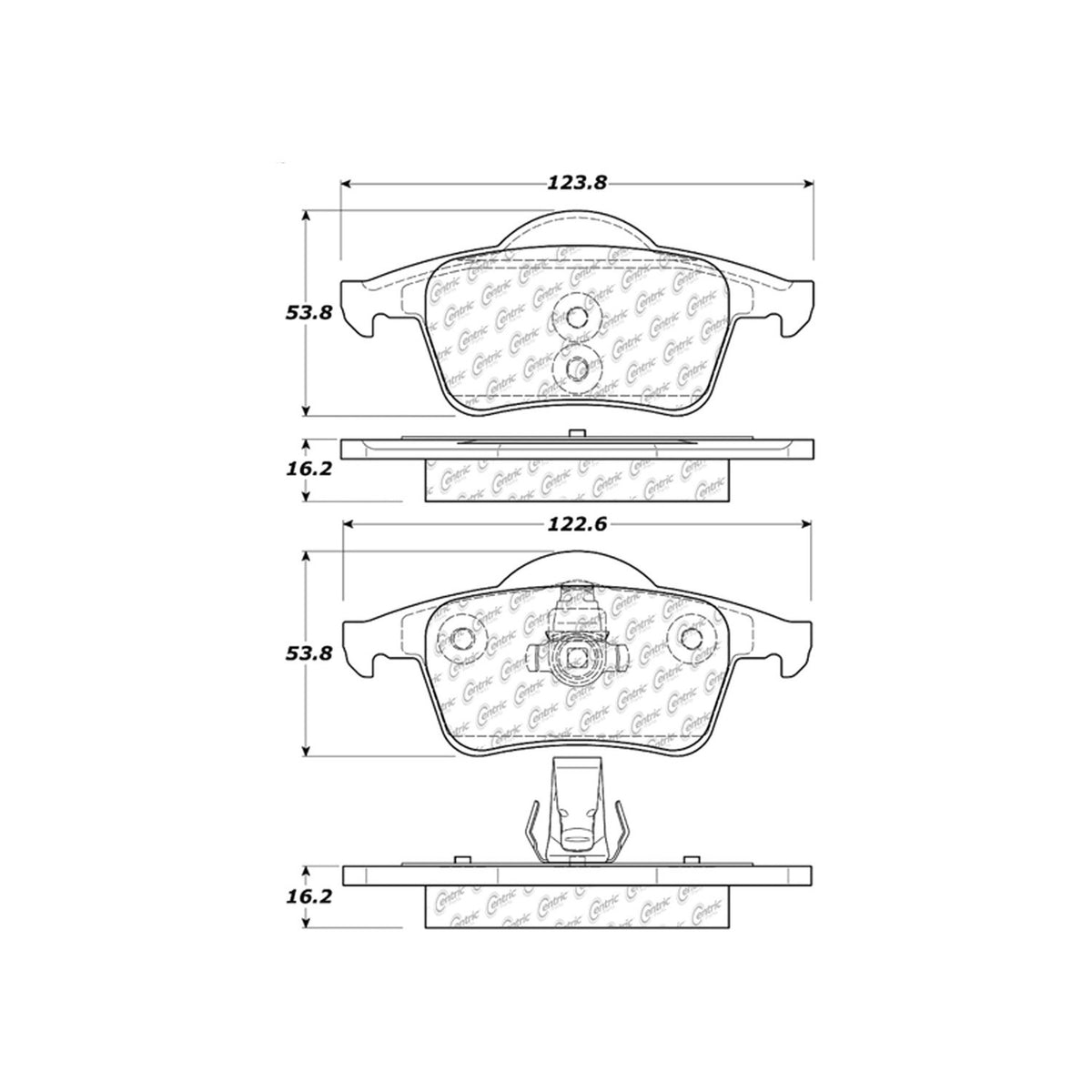 Centric Parts Disc Brake Pad Set Ceramic with Shims for 2001-2009 Volvo S60 103.07950